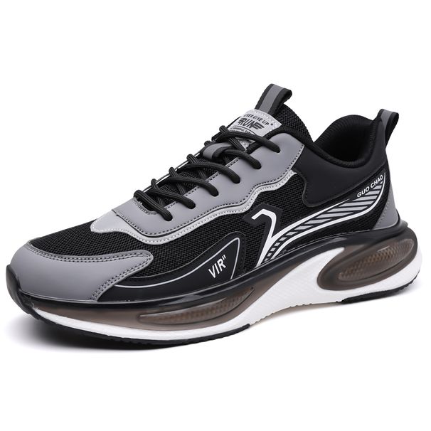 Men‘s Sports Tennis Running Black Jogging Shoes Casual Sneakers Brown Outdoor Breathable Mesh Women Light Shock-absorption Black_vogvips.com