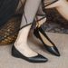 Women's Work 2026 New Model, Pointed Toe, Sole, Soft Leather, Shallow Mouth, Flat, Suitable For Interviews And Banking,_vogvips.com