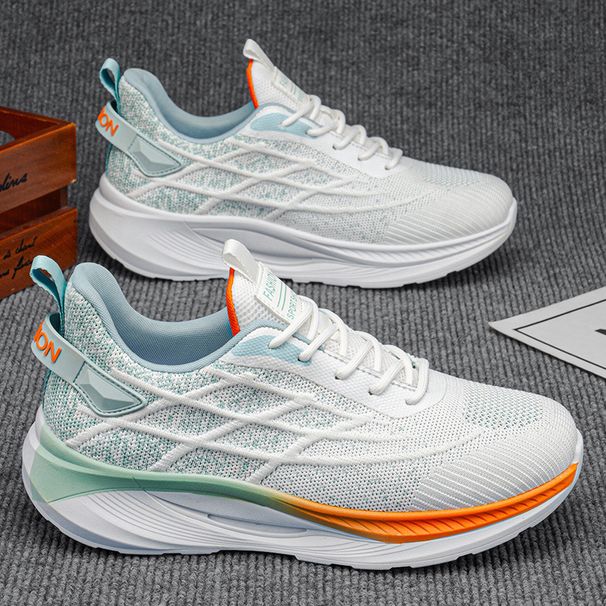 Men's 2026 New Summer Breathable Fly-knit Mesh Casual Sports Running Shock-absorbing Height-increasing White Dad Shoes_vogvips.com