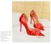High Heels Light Luxury Women S Shallow Mouth Pointed Side Hollow Rhinestone Bow Single Shoes_vogvips.com