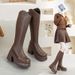Chunky Height Increasing For Women 2025 Over-the-Knee Long Spring High Heel Riding Thick Sole Slim Boots_vogvips.com