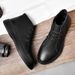 European Warm Series Men's Martin Winter Fleece-Lined Warm Genuine Leather Short Boots British High-Top Mid-Top Work Shoes Light Brown Black_vogvips.com