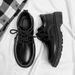 ShoeVault Autumn New Men's Leather Casual Derby Formal Business Wedding Groom Wide Toe Hong Kong Style Suit Trendy Shoes_vogvips.com