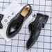 Suitable For All Seasons Summer British Korean Style Groomsmen Wedding Suit Business Formal Casual Brown Leather Shoes Men's Trend_vogvips.com