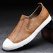 Euro Step 2025 Autumn New Men's Breathable Casual Slip-On Lazy British Business Leather Shoes Loafers Sneakers_vogvips.com