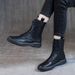 Martin Plus Size Women Casual Style 2025 Spring New Flat Low Tube Leather Boots Soft Sole Lace-up Back Zipper_vogvips.com