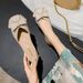 Square Toe Flat For Women 2022 Korean Style New Bowknot Shallow Soft Sole Fairy Gentle Women's Shoes_vogvips.com