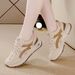 Cross-Border Plus Size Leather Sneakers Running Spring 2025 New Fashion Casual Versatile Dad Shoes Women_vogvips.com