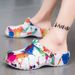 Men's Summer Baotou Printed Beach Sandals Men Sports Outside Wear Home Beach Slippers_vogvips.com