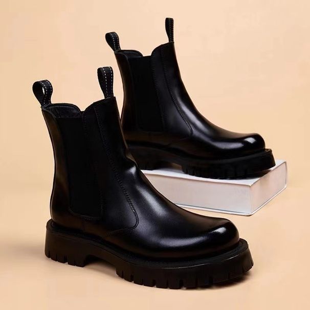 Martin Boots Men's High-top Shoes Medium-top Short Boots Outdoor Men's Boots Heightening Medium Tube Chelsea Boots Men_vogvips.com
