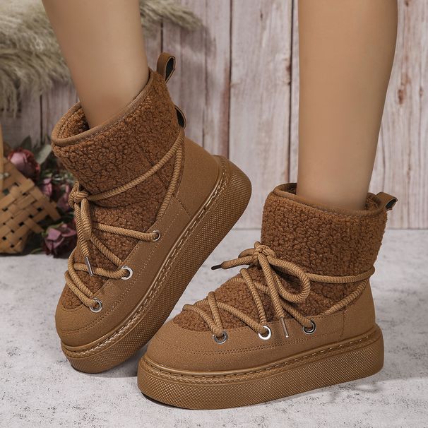 Height Increasing Thickened For Women 2024 New Style Northeast Thick Velvet Warm Fashionable Versatile Women's Snow_vogvips.com