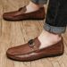 Men’s Shoes New Summer Breathable Trendy Korean Leather Shoes For Men, Fashionable And Versatile, Casual And Versatile Lazy Men's Shoes_vogvips.com