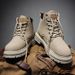 Men's High-Top Martin Boots - Waterproof PU Leather Desert Work Boots For Outdoor & Casual Wear_vogvips.com