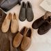Niche Velvet Light Mouth Suede Lazy Loafers Women's Flat-bottomed Warm Cotton Shoes_vogvips.com