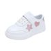 2026 Spring And Autumn New Children's Sneakers, Heart-Shaped Girls' White Five-Pointed Star Casual Sports Shoes,_vogvips.com