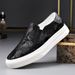FashionSummer Breathable Board Shoes For Men Fashion Causal Black Cow Suede Loafers Male Black Leather Men's Platform Shoe_vogvips.com