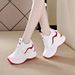 2022 Spring New Korean Style Dad Leather Surface Women's Thick Sole Height Increasing Slimming Casual Sports Shoes_vogvips.com
