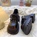 Big Head And Small Leather Shoes Women's Platform Lace-up Loafers Heightening Single Shoes_vogvips.com
