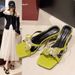 Floral Thong Sandals 2025 Summer New Model Foreign Trade Outdoor High-heeled Fashionable Chunky Heel Square Toe Women's_vogvips.com