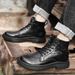 Martin Boots Men's High-top Boots Wind Tooling Shoes Young And Young Retro Casual Leather Boots Men_vogvips.com