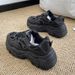 2023 Summer New Thick-Soled Breathable Single-Layer Platform Dad Sneakers Sports Ultra-High Heel Kitten Leg White Shoes_vogvips.com