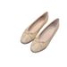 Xiaoxiangfeng Ballet Color Blocked Bow, Light Mouth Flat Women's Versatile Lazy Shoes, One Foot Stomping Loafers_vogvips.com