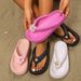 Women's Summer Flip Flops Bedazzled Floral Accents Sweet Outdoor Beach Sandals Comfort Versatile Multi-Color Slippers_vogvips.com