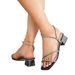 Cross-border Summer European And American Style One-strap High-heeled Sandals For Women, Large Size, Square Toe, Solid_vogvips.com
