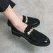 Suitable For All Seasons 2025 Spring Autumn New Loafers Patent Leather Casual Shoes Men_vogvips.com