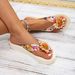 Cross-border European And American Women's Sandals 2026 New Model Bohemian Floral Casual Beach Flat Flip-flops_vogvips.com