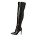 New Style Thin Heel High Tube Bare Outdoor Street T-stage Show Full Fashion Long Boots 42_vogvips.com