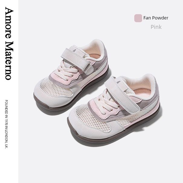 Am Kindergarten Indoor Children's 2025 Spring New Arrival Breathable Mesh Baby Toddler Boys And Girls Sports Shoes_vogvips.com
