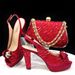 Shoe Bag Set Combination Fish Mouth High Heels With Ladder Handbag_vogvips.com