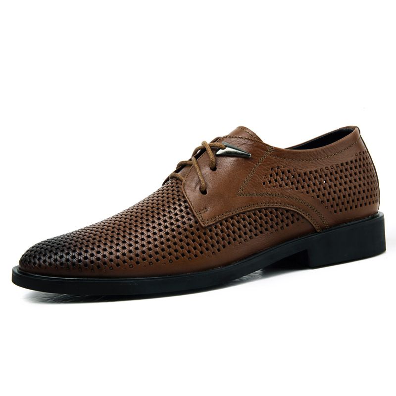 Men's Shoes Polished Retro Dress Leather Shoes Men's Shoes Large Size Dad Shoes Large Size Shoes_vogvips.com