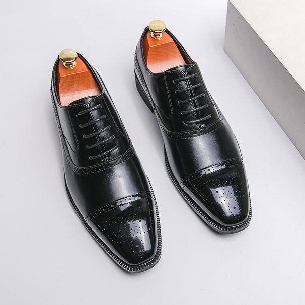 New Small Fashion Patchwork Trendy Casual Men's European American Cross-Border Large Size Leather Shoes Wholesale And_vogvips.com