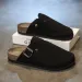 Autumn Winter Couple Shoes Comfortable Non Slip Men's And Women's Closed Toe Soft Plus Size Half Back Lazy Slippers_vogvips.com
