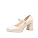 Women's Shoes Style Autumn And Winter Square Toe Patent Leather High Heels For Women Thick Heels Mary Jane Waterproof Platform Thick Sole_vogvips.com