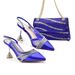 High-heeled sandals with dinner bag set Fashion design rhinestone evening bag shoes_vogvips.com