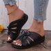 Plus-size Summer Casual Retro Wedged Platform Stitched Shoes One-line Women's Sandals Lace-up Women's Shoes_vogvips.com