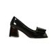 Comfortable square head women's single shoes new thick dress heels patent leather black work shoes_vogvips.com