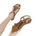 2230-32025 Summer New Versatile Fashion Trend Women's Sandals Elastic Band Lightweight Comfortable Slippers_vogvips.com