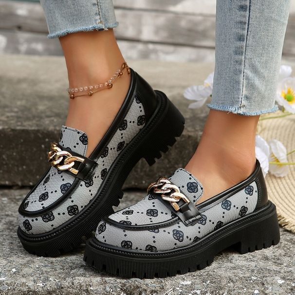 Women's Shoes New Large Size Height Enhancing Women's Shoes Versatile Platform Small Leather Shoes_vogvips.com