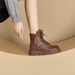 2025 Autumn Genuine Martin For Women Korean Style Double Side Zipper Casual Shoes Thick Sole Women's Leather Boots_vogvips.com