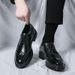 Suitable For All Seasons Men's Youth Breathable Brogue Leather Brown Carved Business Formal Groom Wedding Suit Shoes_vogvips.com