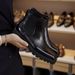European Warm Series Trendy Martin For Men Genuine Leather Top Layer Cowhide Business Slip-On Lazy Boots_vogvips.com