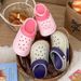 Kids' Shoes Ant Love Spring And Summer New Products Simple Color Contrast Children's Style Home Outdoor Hole Shoes Two Wear Parent Child_vogvips.com