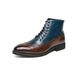 New Patchwork Large Size Autumn Leather Men's British Style Fashion Show High-top Trendy Martin Boots_vogvips.com
