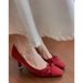 2025 Fall New Bowknot Heels Women, French Fashion Style Square-Toe Stiletto High Heel Pumps For Women_vogvips.com