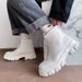 Men's Mid-top White High-top Leather Boots Thick Soled Leather Boots_vogvips.com