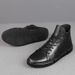 Men's Casual Single Shoes Work High-top Lace-up Round Head Warm Casual Board Shoes Irst Layer Cowhide Rubber Sole_vogvips.com